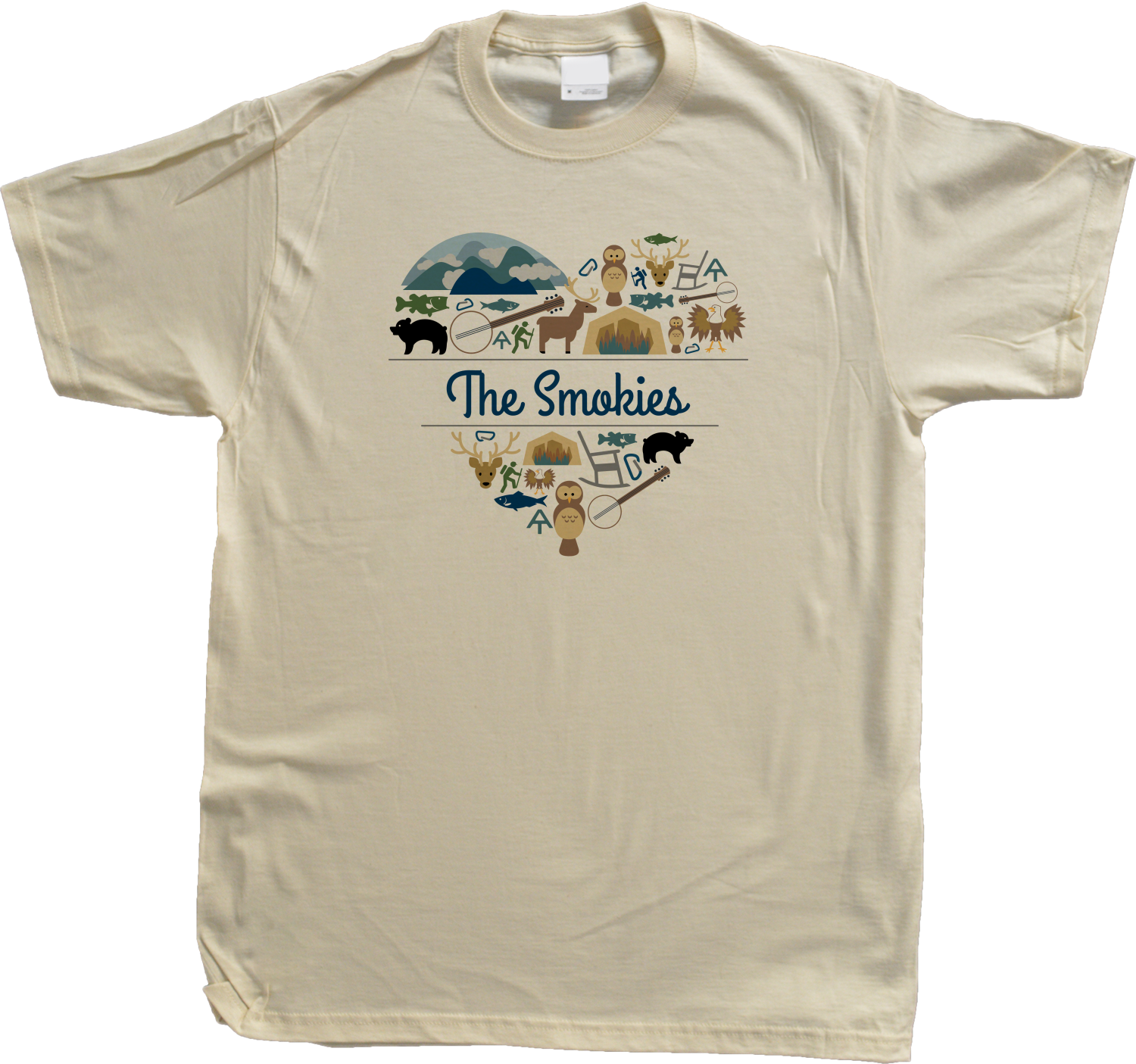Unisex Natural Smoky Mountains Love - Smokies Tennessee Davy Crockett Culture 