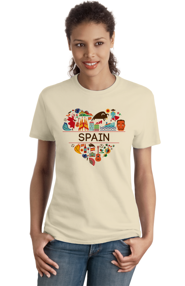 Spain Love - Fun T-shirt Heritage Symbols Cute Pride Arbor Spanish Ann – Tees Culture