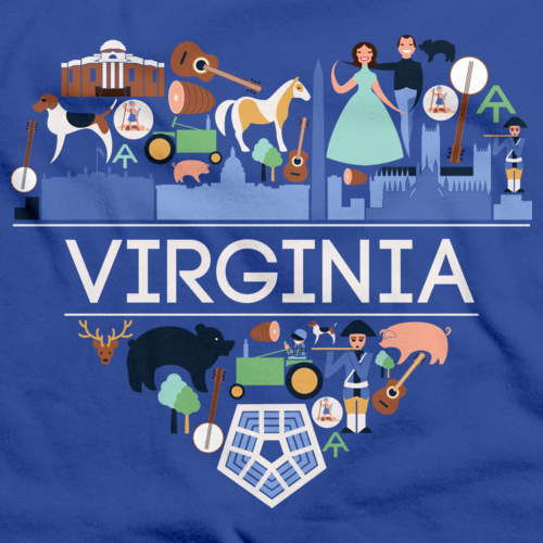 I Love Viginia | VA Pride Royal Blue art preview