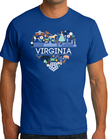 Standard Royal Virginia Love- VA Pride Heritage History Symbols Culture Cute T-shirt