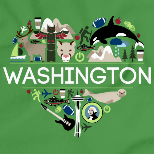 I Love Washington | WA Pride Green art preview