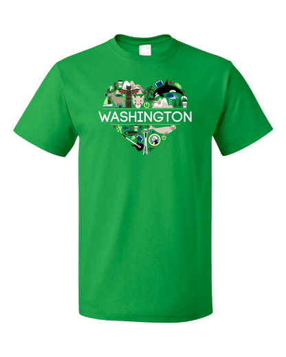Standard Green Washington Love - WA Pride Culture Evergreen State Seattle Cute T-shirt