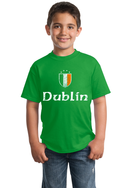 Youth Green Dublin, Ireland Shield - Eire Irish Pride Heritage James Joyce T-shirt