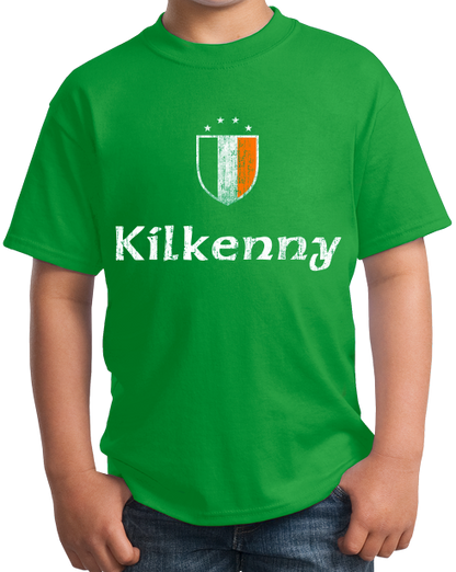 Youth Green Kilkenny, Ireland Shield - Eire Irish Pride Heritage Marble City T-shirt
