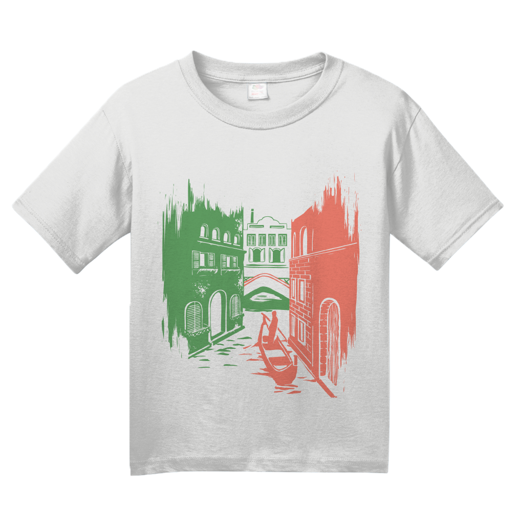 Youth White Italia Love - Italian Heritage Pride Culture Cute Icons Gift T-shirt