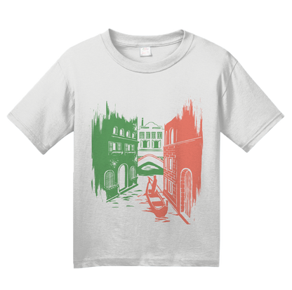 Youth White Italia Love - Italian Heritage Pride Culture Cute Icons Gift T-shirt