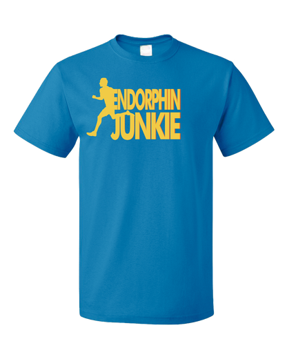 Standard Aqua Blue Endorphin Junkie- Extreme Sports Workout Fitness T-shirt