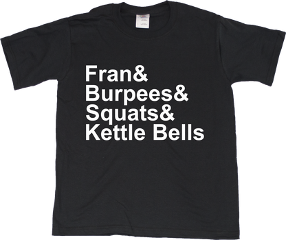 Youth Black Fran & Burpees & Squats & Kettle Bells - Fitness Humor Pride T-shirt