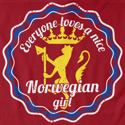 Everyone Loves a Nice Norwegian Girl | Norway Red art preview