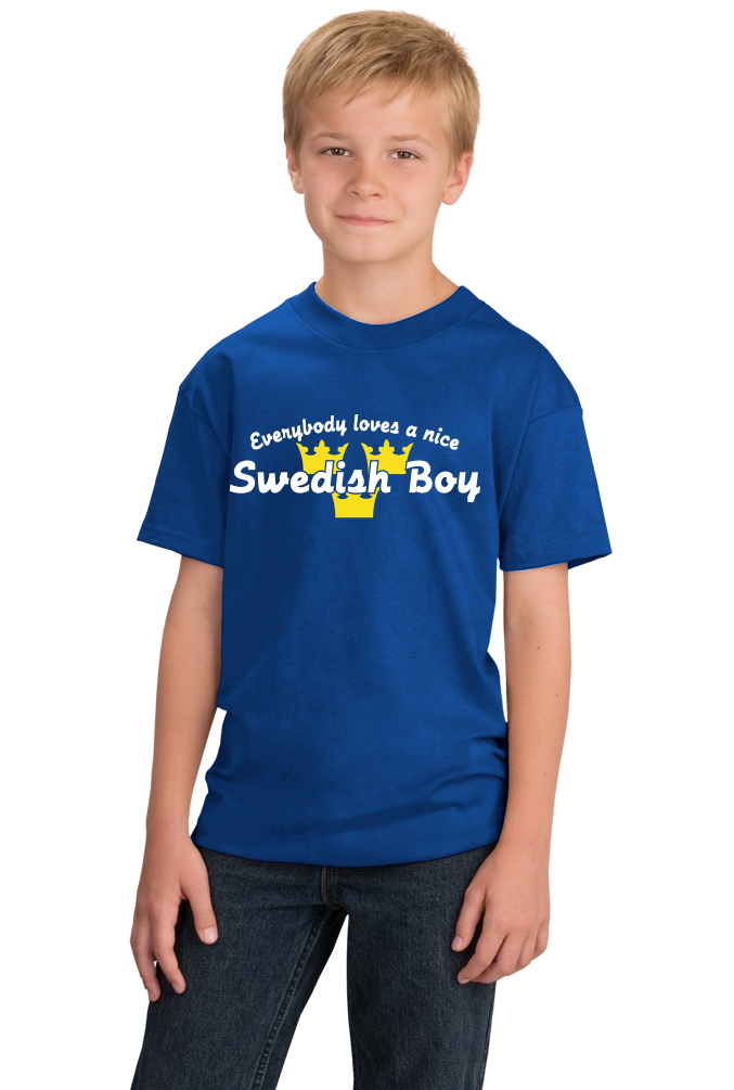 Youth Royal Everyone Loves A Nice Swedish Boy - Sweden Sverige Heritage Love T-shirt