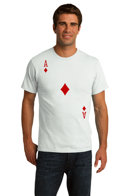 Standard White Ace Of Diamonds - Magician Poker Player Card Games Funny Costume T-shirt