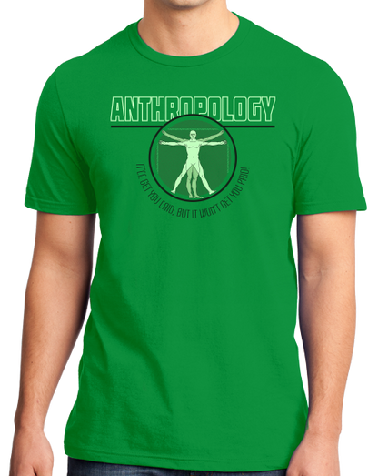 Standard Green College Major Anthropology - Starving Academic Humor Anthro Joke T-shirt