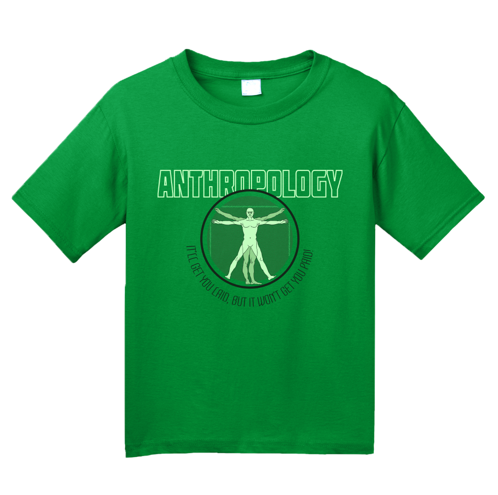 Youth Green College Major Anthropology - Starving Academic Humor Anthro Joke T-shirt