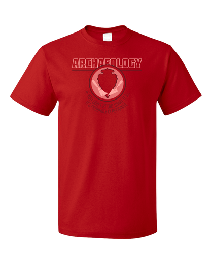 Standard Red College Major Archaeology - Indiana Jones Relics Dig Funny Joke T-shirt