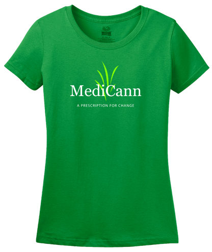 Ladies Green MediCann Logo T-shirt