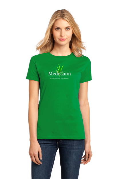 Ladies Green MediCann Logo T-shirt