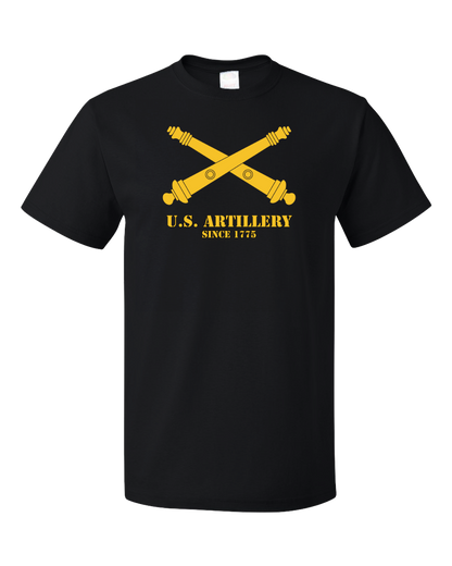 Standard Black U.S. ARMY ARTILLERY, SINCE 1775 T-shirt