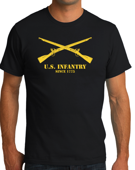 Standard Black U.S. ARMY INFANTRY, SINCE 1775 T-shirt