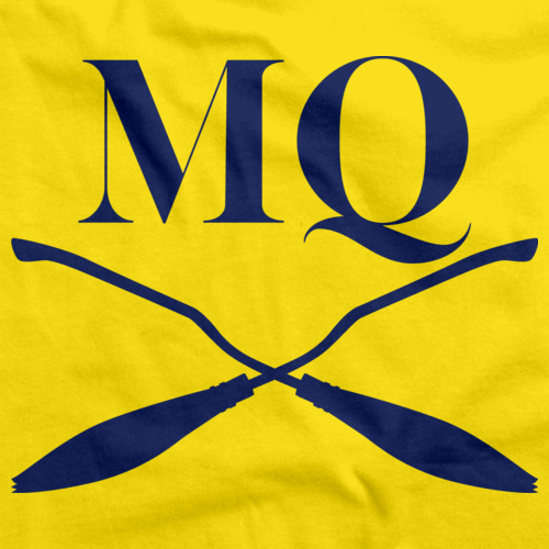Michigan Quidditch Brooms Logo Tee Yellow Art Preview