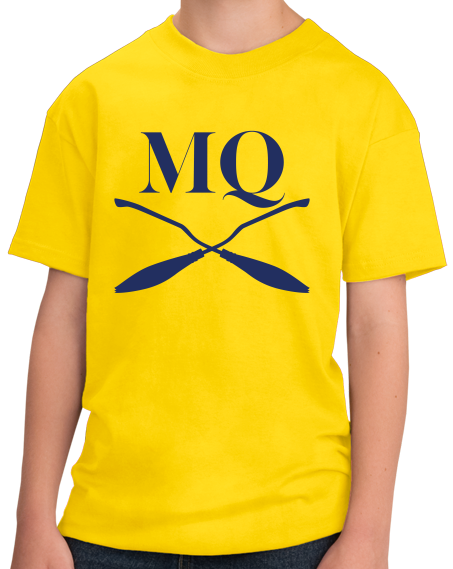 Youth Yellow Michigan Quidditch Brooms Logo Tee T-shirt