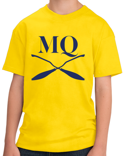 Youth Yellow Michigan Quidditch Brooms Logo Tee T-shirt