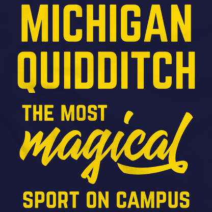 Michigan Quidditch Magical Sport Navy Art Preview