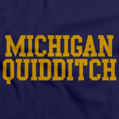 Michigan Quidditch Polo Navy Art Preview