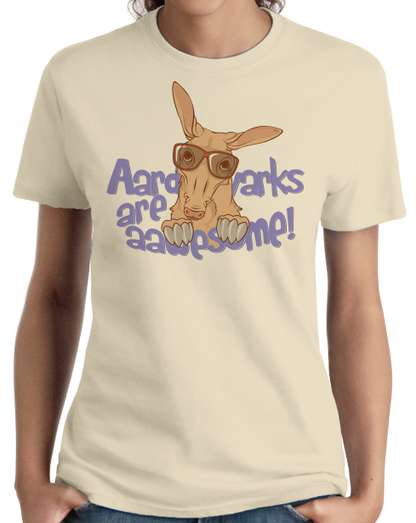 Ladies Natural Aardvarks Are Aawesome! - Cheesy Pun Wordsmith Funny Joke Animal T-shirt