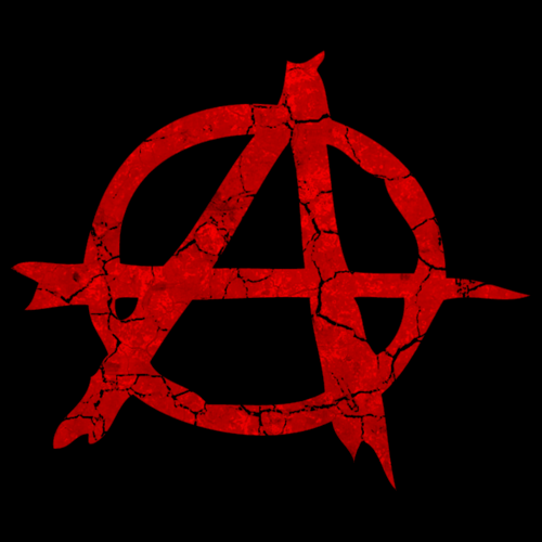 ANARCHY DISTRESSED SYMBOL Black art preview