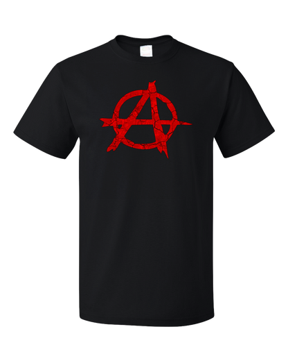 Standard Black ANARCHY DISTRESSED SYMBOL T-shirt