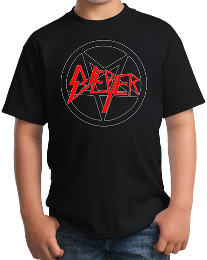 Youth Black BIEBER SLAYER METAL HUMOR T-shirt