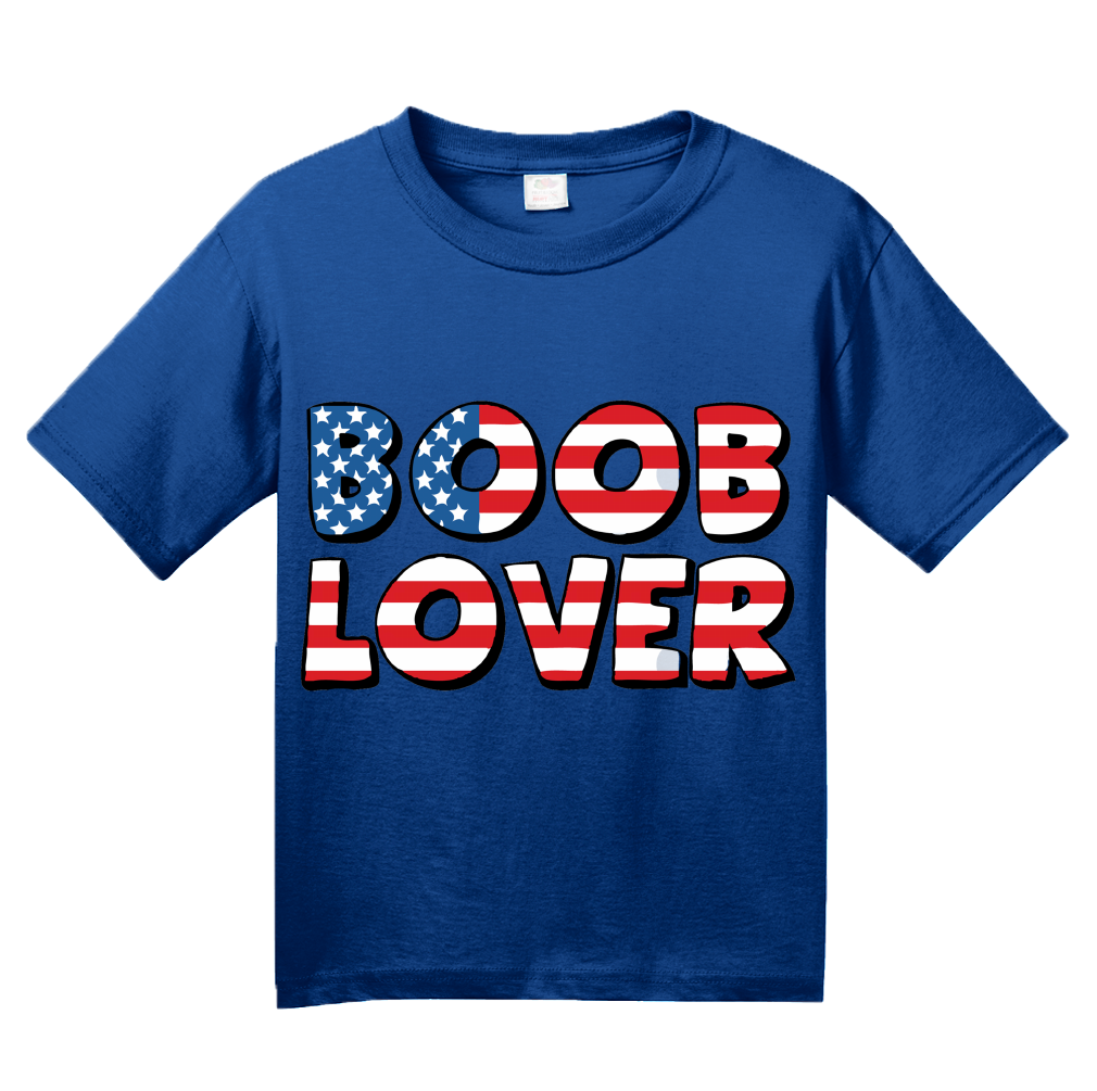 Youth Royal American Boob Lover - Raunchy Patriotism USA Pride Humor Funny T-shirt