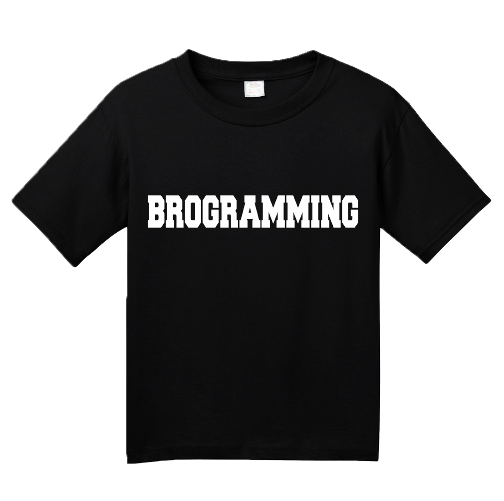 Youth Black Brogramming - Tech Bro Humor Programmer Coding Computer Engineer T-shirt