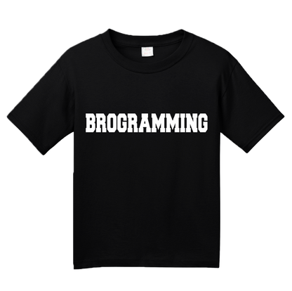 Youth Black Brogramming - Tech Bro Humor Programmer Coding Computer Engineer T-shirt