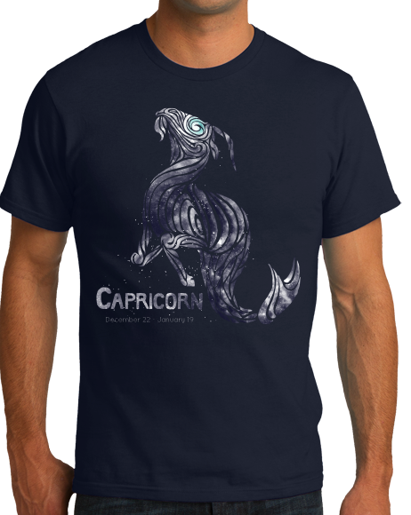 Standard Navy Star Sign: Capricorn - Astrology Astrological Sign Sea Goat T-shirt