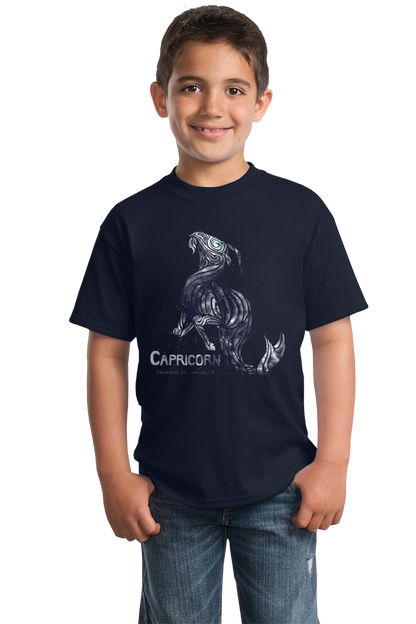 Youth Navy Star Sign: Capricorn - Astrology Astrological Sign Sea Goat T-shirt