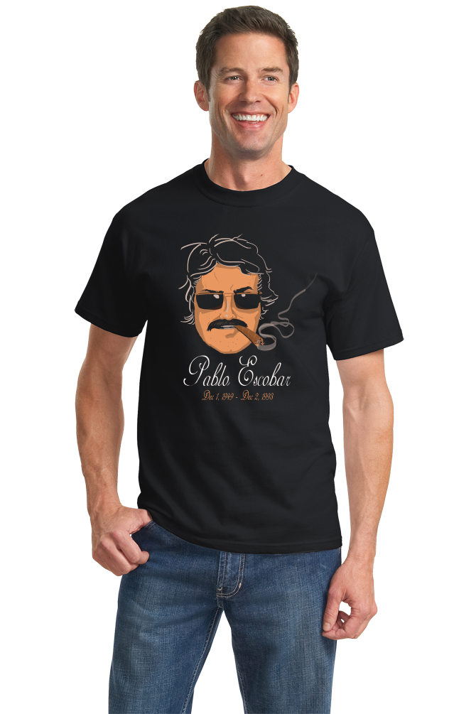 Standard Black Pablo Escobar - Scarface Narcos Columbian Drug Trade Cocaine T-shirt