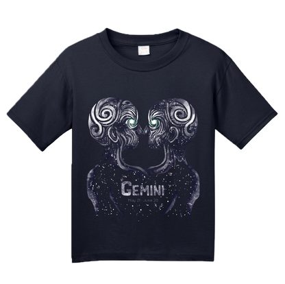 Youth Navy Star Sign: Gemini - Astrology Astrological Sign Twins T-shirt