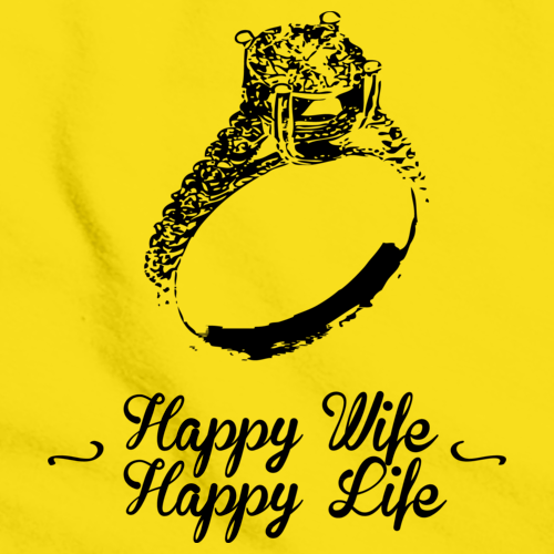 HAPPY WIFE, HAPPY LIFE Yellow art preview