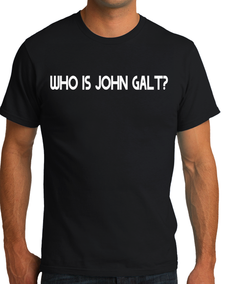Standard Black WHO IS JOHN GALT? T-shirt