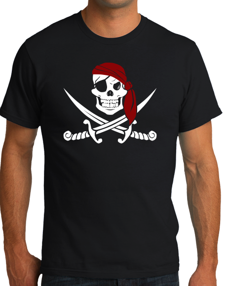 Standard Black Jolly Roger Pirate Flag Tee T-shirt