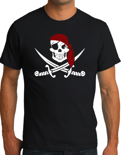 Standard Black Jolly Roger Pirate Flag Tee T-shirt