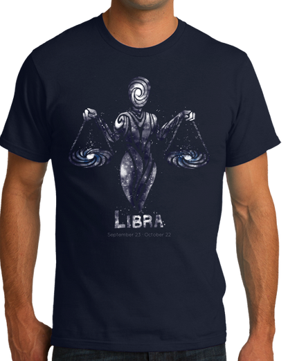 Standard Navy Star Sign: Libra - Horoscope Astrology Astrological Sign Scales T-shirt