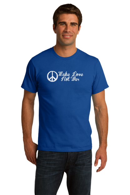 Standard Royal Make Love Not War - Hippie Peace Sign Pacifist Liberal Anti-War T-shirt