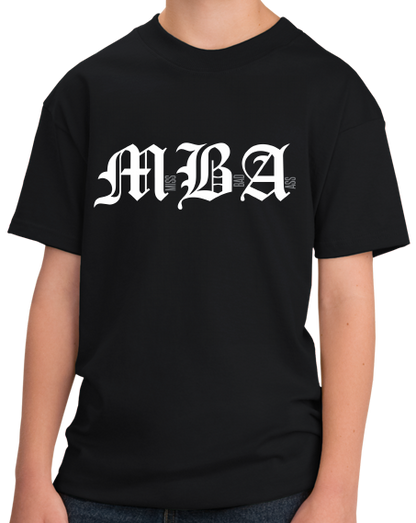 Youth Black MBA: Miss Bad Ass - Business School Humor Joke Funny Gift T-shirt