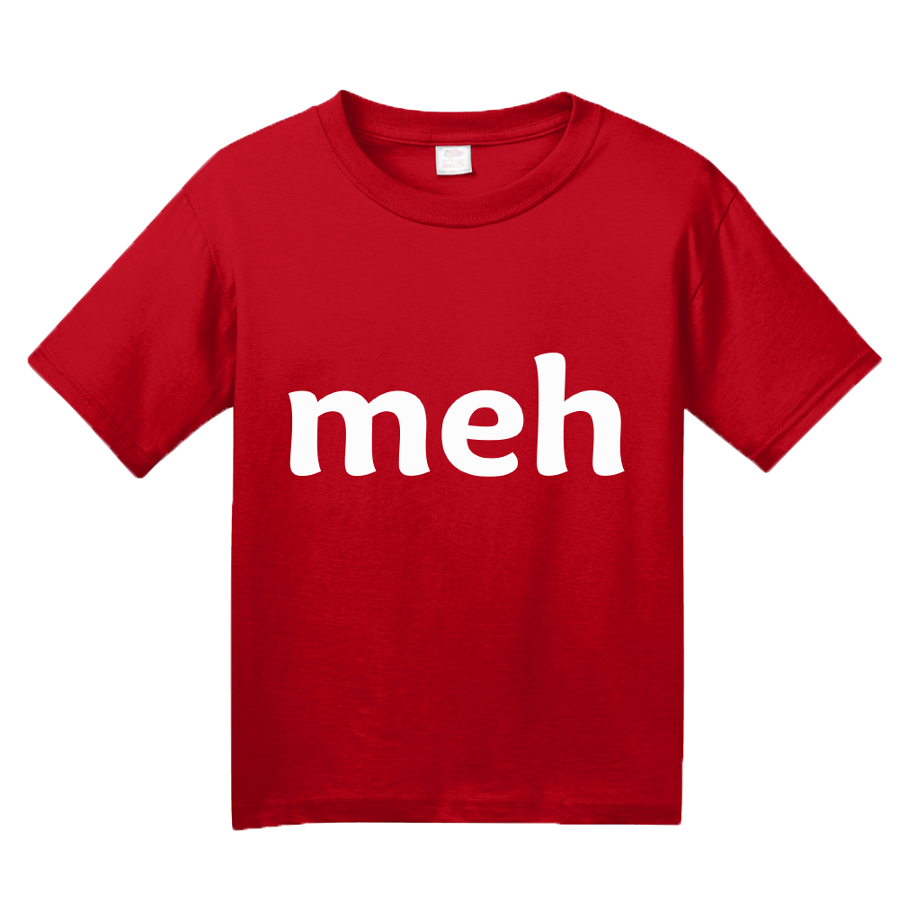 Youth Red Meh - Internet Humor Gamer Unimpressed Sarcasm Meme Joke T-shirt