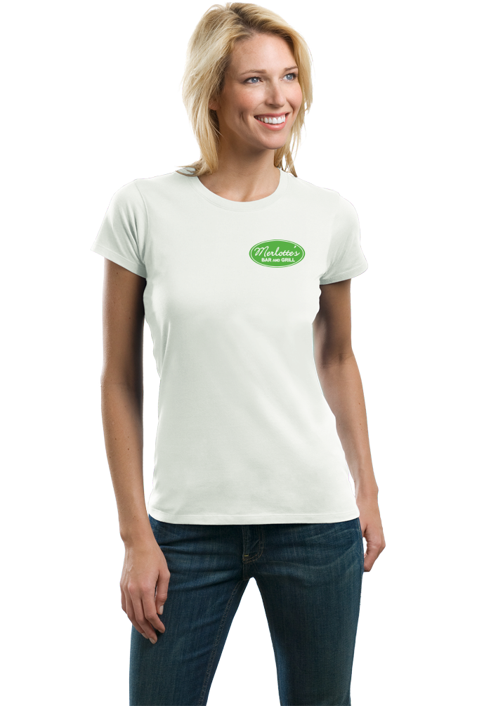 Ladies White MERLOTTE'S BAR T-shirt