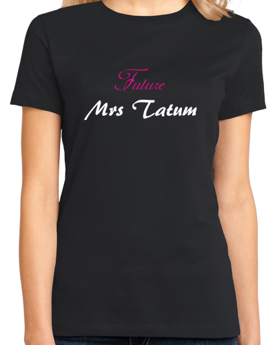 Ladies Black FUTURE MRS. TATUM T-shirt