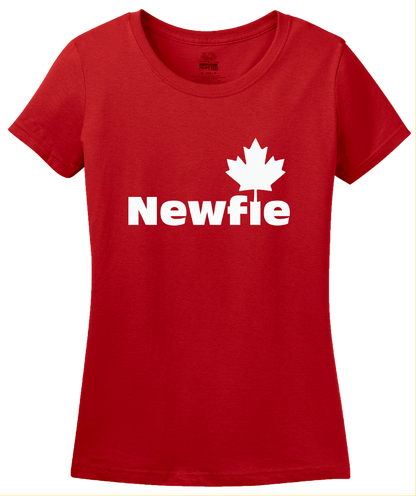 Ladies Red Newfie Pride - Newfoundland Atlantic Canada St. Johns T-shirt