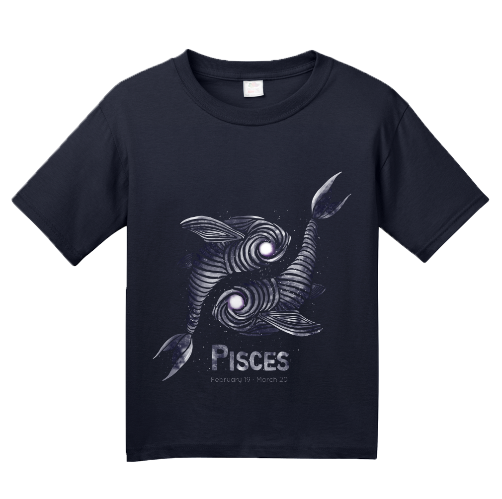 Youth Navy Star Sign: Pisces - Horoscope Astrology Astrological New Age T-shirt